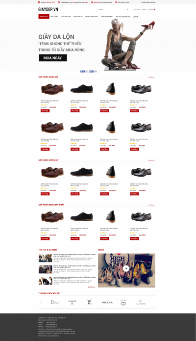 Web bán giày