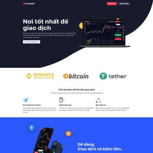 Mẫu website giới thiệu sàn giao dịch BO 03
