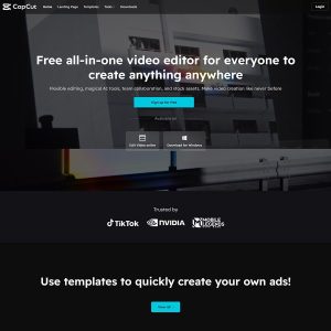 Theme WordPress giới thiệu Capcut