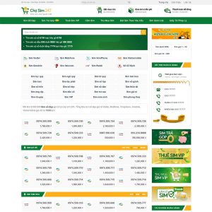 Mẫu web bán sim số 02