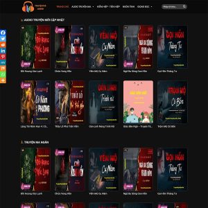 Mẫu website nghe truyện audio